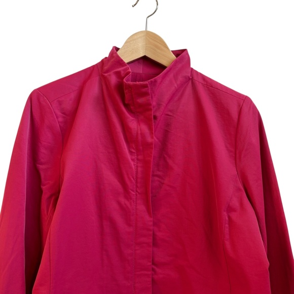 Eileen Fisher Pink Jacket Cotton Nylon Blend Italian Fabric Women's Size Med - Picture 2 of 12